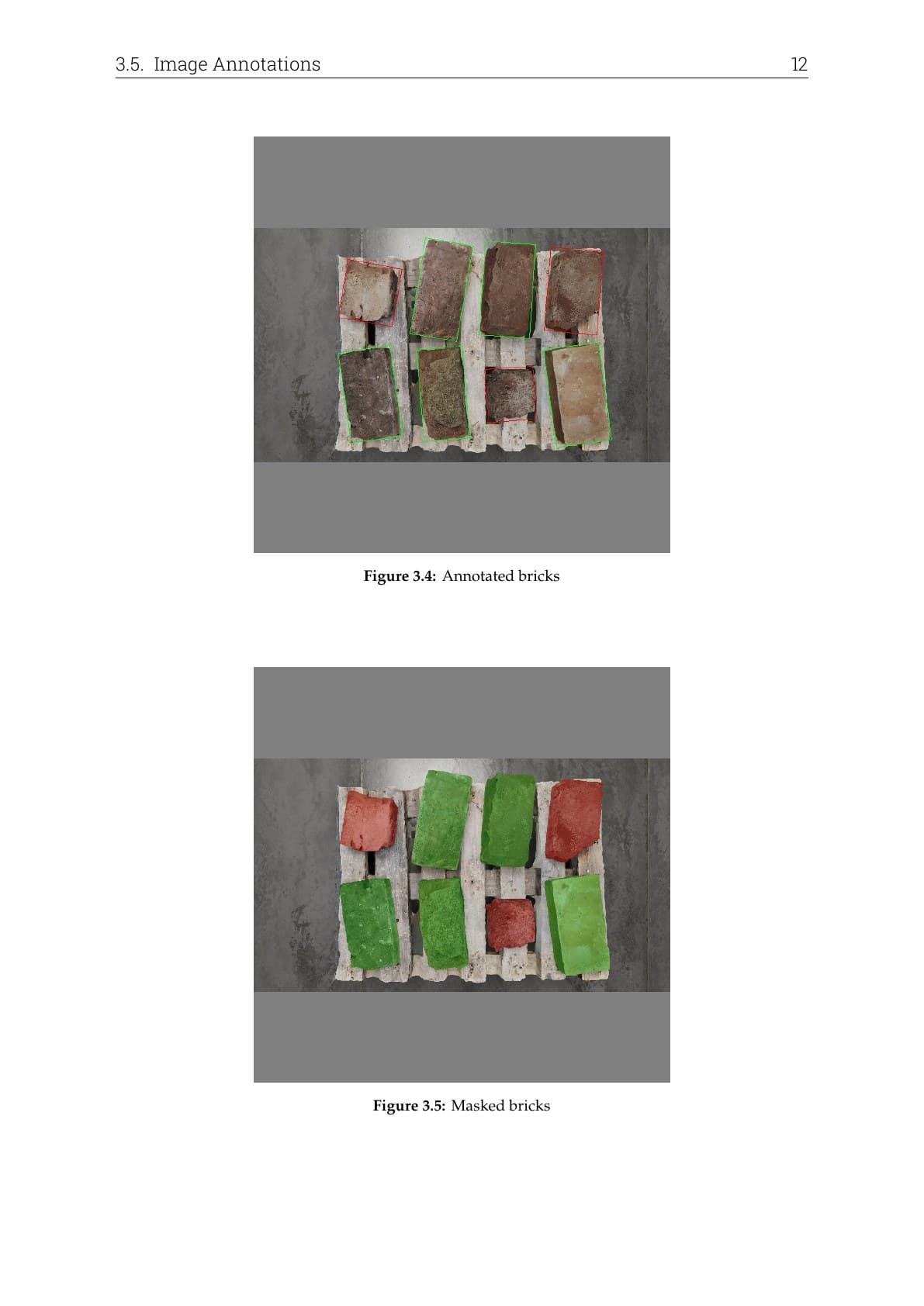 Rendered pallet scenes with automatic rotated bounding boxes and usable/unusable masks